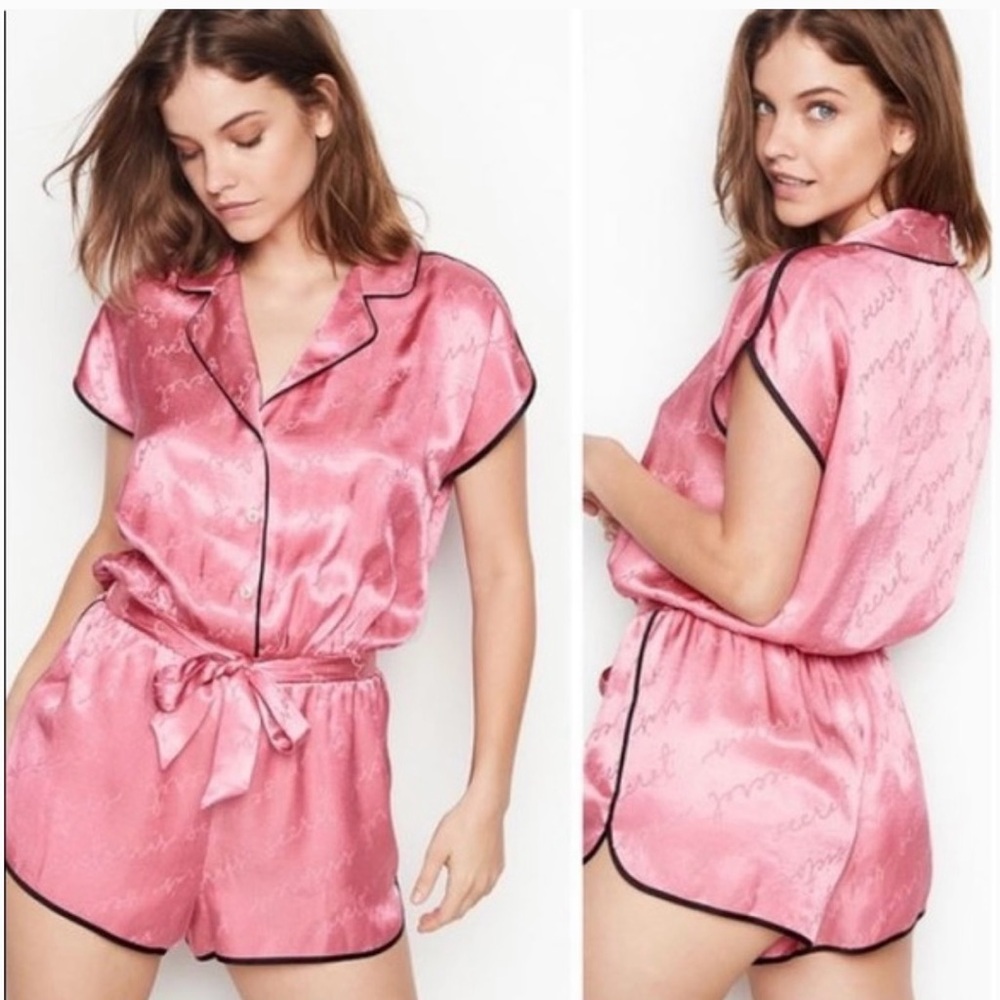 Victoria's Secret Pink Satin Pajama Set